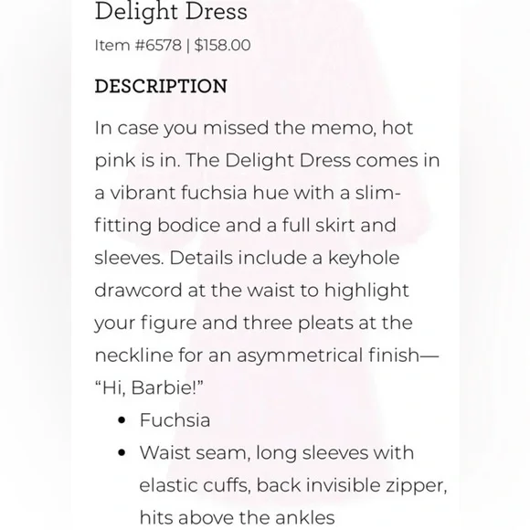 CAbi Delight Midi Dress in fuchsia pink, style #6578 Long Sleeve Dress - Picture 15 of 16